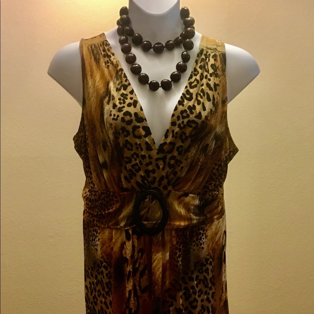 LEOPARD PRINT MAXI DRESS